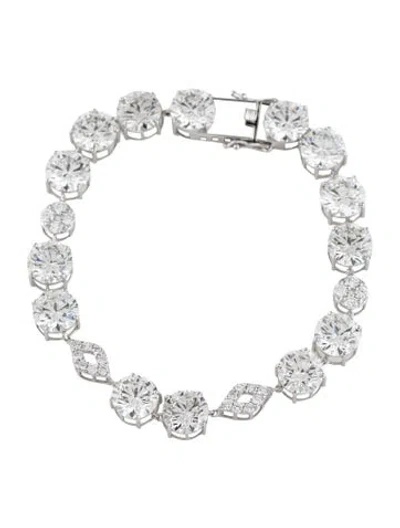 Pre-owned Bracelet 14k 30.38ctw Lab-grown Diamond Link , 6.75" In Multi