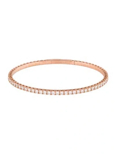 Pre-owned Bracelet 14k 3.03ctw Lab-grown Diamond Bangle , 6.75" In Multi