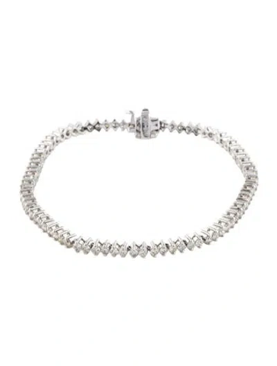 Pre-owned Bracelet 14k 3.05ctw Diamond Tennis , 7" In Multi