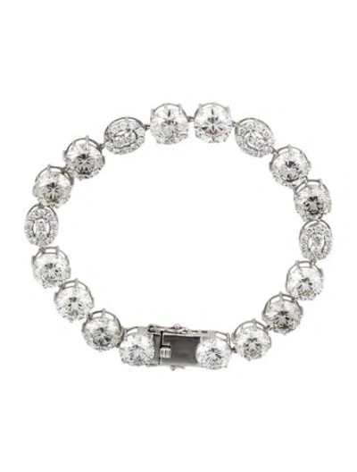 Pre-owned Bracelet 14k 30.64ctw Lab-grown Diamond Link , 6.75" In Multi