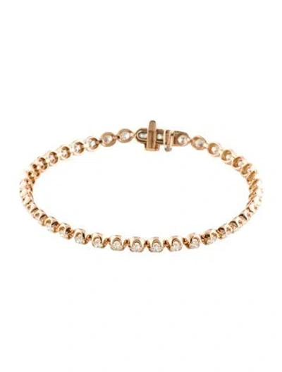 Pre-owned Bracelet 14k 3.07 Diamond Tennis , 7" In Multi