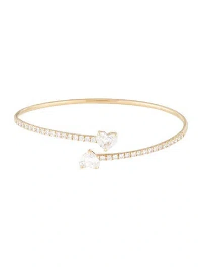 Pre-owned Bracelet 14k 3.08ctw Lab-grown Diamond Cuff W/ Tags, 6" In Multi
