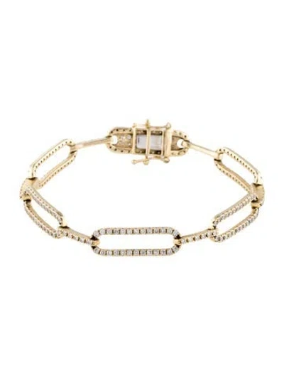 Pre-owned Bracelet 14k 3.0ctw Diamond Link Braceleet, 7" In Multi
