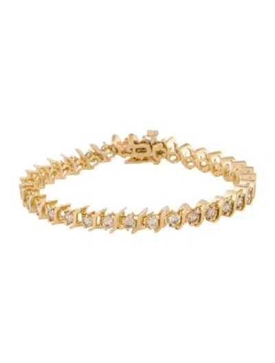 Pre-owned Bracelet 14k 3.16ctw Diamond S-link , 6.25" In Multi