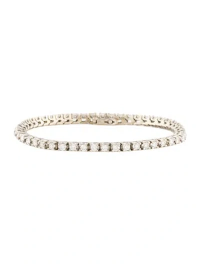 Pre-owned Bracelet 14k 3.18ctw Diamond Tennis , 7" In Multi