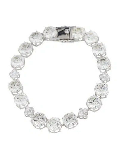 Pre-owned Bracelet 14k 31.93ctw Lab-grown Diamond Link , 6.75" In Multi