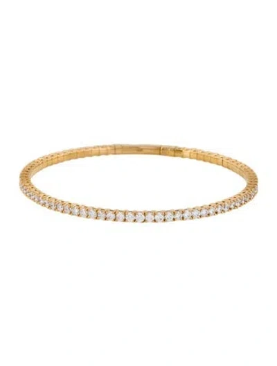 Pre-owned Bracelet 14k 3.19ctw Diamond Tennis Flexi Bangle , 6.5" In Multi