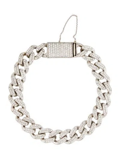 Pre-owned Bracelet 14k 3.25ctw Diamond Pavé Cuban Link , 7" In Multi