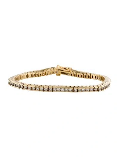 Pre-owned Bracelet 14k 3.28ctw Diamond Tennis , 7" In Multi