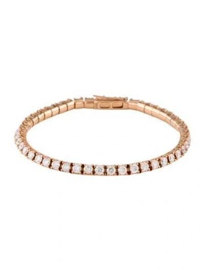 Pre-owned Bracelet 14k 3.29ctw Lab-grown Diamond Tennis , 5.75" In Multi