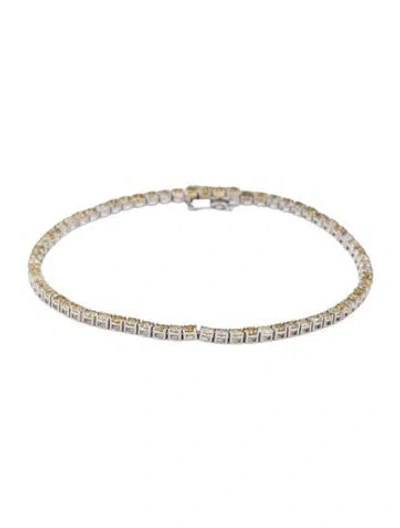 Pre-owned Bracelet 14k 3.31ctw Diamond Tennis , 6.5" In Multi