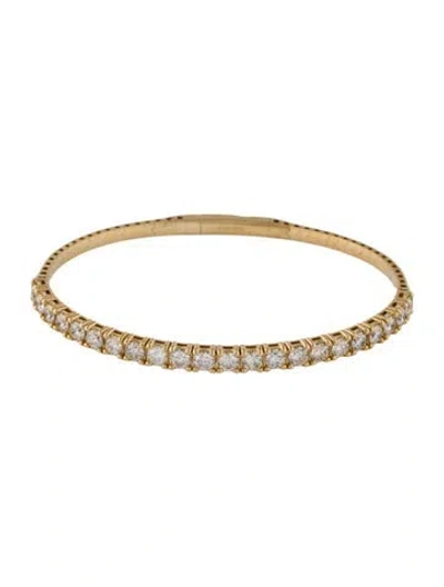 Pre-owned Bracelet 14k 3.33ctw Diamond Flex Bangle , 6.75" In Multi