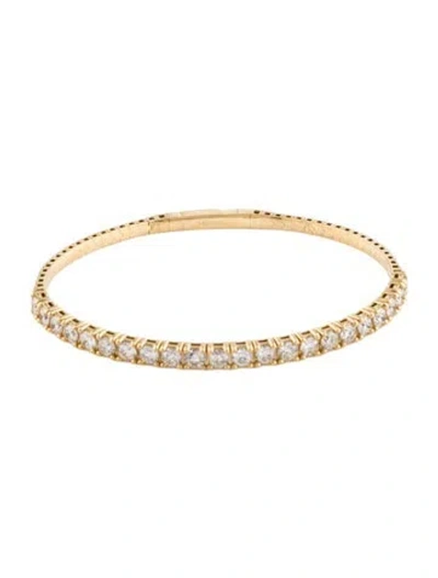 Pre-owned Bracelet 14k 3.33ctw Diamond Flexible Bangle , 6.75" In Multi
