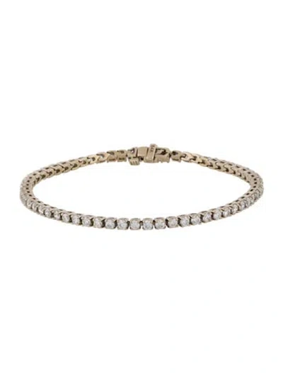 Pre-owned Bracelet 14k 3.36ctw Diamond Tennis , 6.75" In Multi