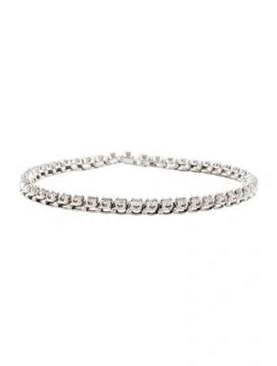 Pre-owned Bracelet 14k 3.42ctw Diamond Line , 7" In Multi