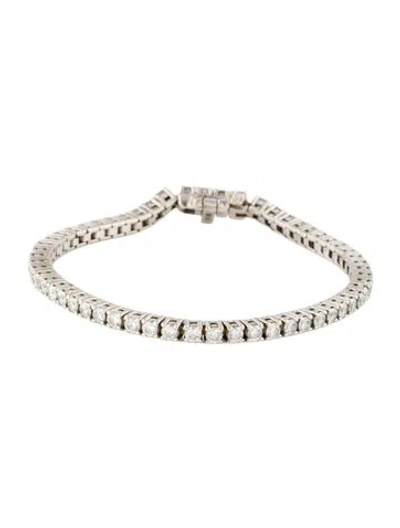 Pre-owned Bracelet 14k 3.42ctw Diamond Tennis , 6" In Multi