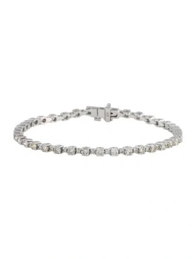 Pre-owned Bracelet 14k 3.50ctw Diamond Link , 7" In Multi