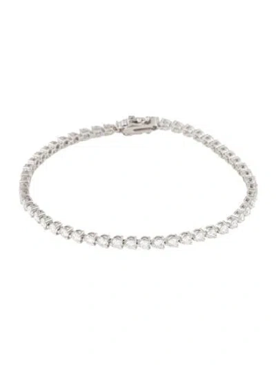 Pre-owned Bracelet 14k 3.50ctw Lab-grown Diamond Tennis , 6.75" In Multi