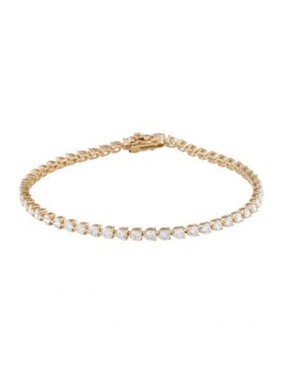 Pre-owned Bracelet 14k 3.50ctw Lab-grown Diamond Tennis  W/ Tags, 7" In Multi
