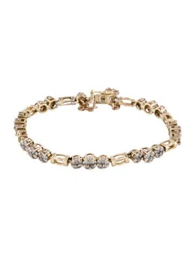 Pre-owned Bracelet 14k 3.52ctw Diamond Link , 6.75" In Multi