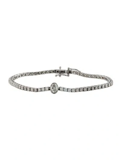 Pre-owned Bracelet 14k 3.52ctw Diamond Link , 7" In Multi