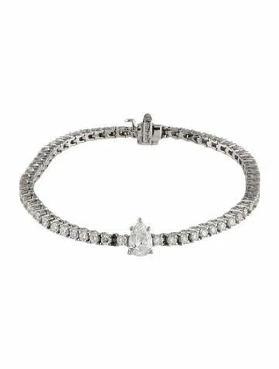 Pre-owned Bracelet 14k 3.55ctw Diamond Link , 6.5" In Multi