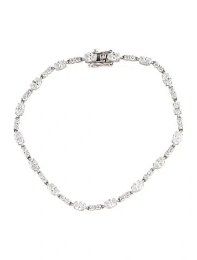 Pre-owned Bracelet 14k 3.58ctw Lab-grown Diamond Tennis , 6.75" In Multi
