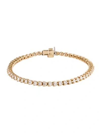 Pre-owned Bracelet 14k 3.64ctw Diamond Tennis , 7" In Multi