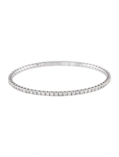Pre-owned Bracelet 14k 3.75ctw Diamond Flex Bangle , 6.75" In Multi
