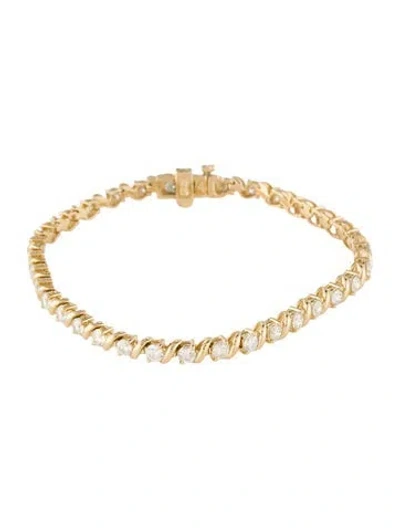 Pre-owned Bracelet 14k 3.75ctw Diamond Link , 7" In Multi