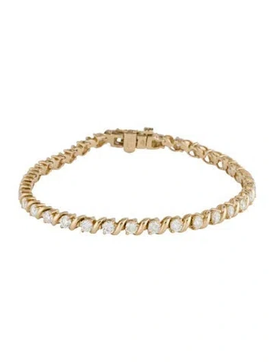 Pre-owned Bracelet 14k 3.75ctw Diamond Tennis , 6.75" In Multi