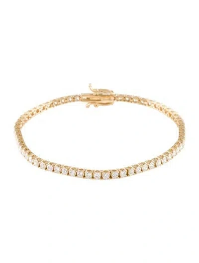 Pre-owned Bracelet 14k 3.76ctw Lab-grown Diamond Link , 7" In Multi