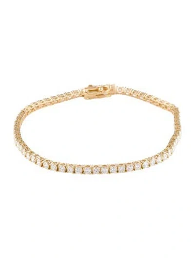 Pre-owned Bracelet 14k 3.76ctw Lab-grown Diamond Tennis , 7" In Multi