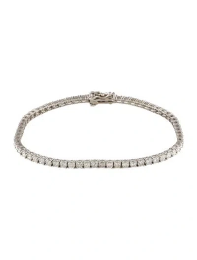 Pre-owned Bracelet 14k 3.78ctw Diamond Tennis , 6.75" In Multi