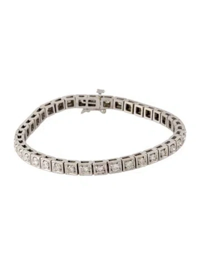 Pre-owned Bracelet 14k 3.80ct Diamond , 6.5" In Multi