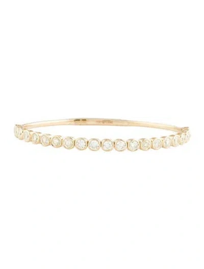 Pre-owned Bracelet 14k 3.83ctw Diamond Flexible Bangle , 7" In Multi