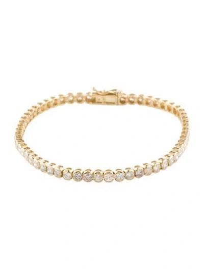 Pre-owned Bracelet 14k 3.84ctw Diamond Tennis , 6.75" In Multi