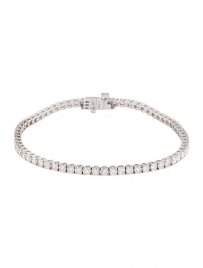 Pre-owned Bracelet 14k 3.85ctw Diamond Tennis , 7" In Multi