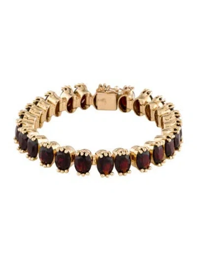 Pre-owned Bracelet 14k 39.00ctw Garnet Link , 6" In Multi