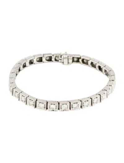 Pre-owned Bracelet 14k 3.90ctw Diamond Link , 6.25" In Multi
