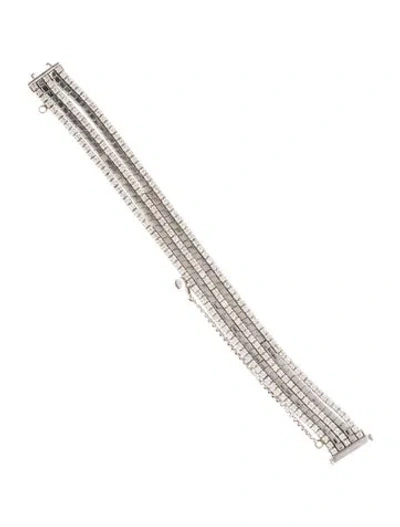 Pre-owned Bracelet 14k 3.90ctw Diamond Multistrand , 7"
