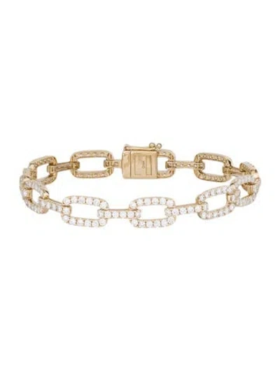 Pre-owned Bracelet 14k 3.90ctw Lab-grown Diamond Link , 7" In Multi