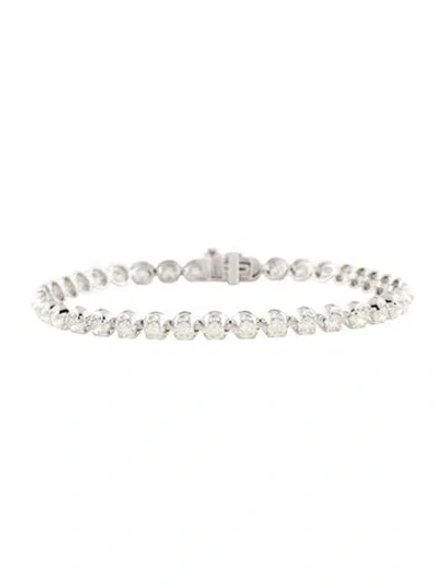 Pre-owned Bracelet 14k 3.94ctw Diamond Tennis , 6.75" In Multi