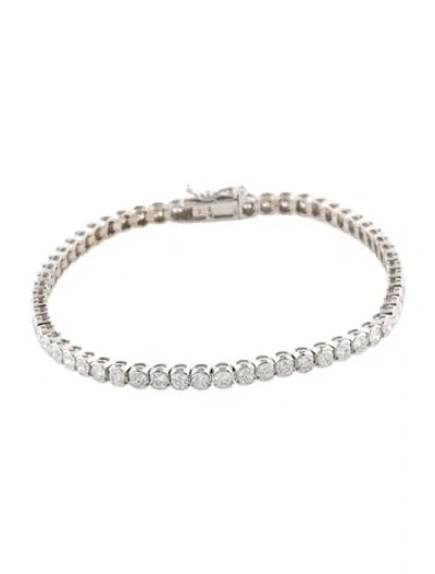Pre-owned Bracelet 14k 3.94ctw Diamond Tennis , 6.75" In Multi