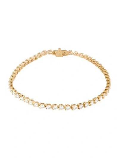 Pre-owned Bracelet 14k 3.95ctw Diamond Tennis , 7" In Multi