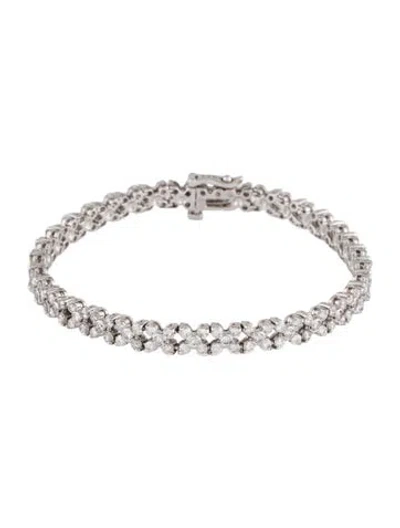 Pre-owned Bracelet 14k 4.00ctw Diamond Endless Xo , 6.5" In Multi