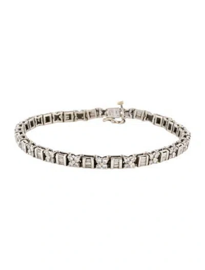 Pre-owned Bracelet 14k 4.00ctw Diamond Link , 7.5" In Multi
