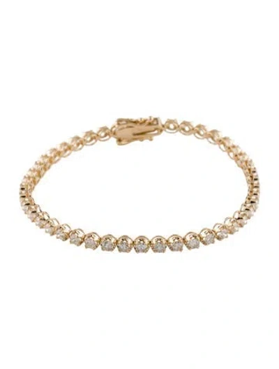 Pre-owned Bracelet 14k 4.00ctw Diamond Tennis , 7" In Multi