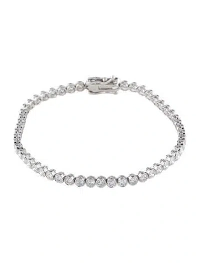 Pre-owned Bracelet 14k 4.00ctw Lab-grown Diamond Link , 7" In Multi