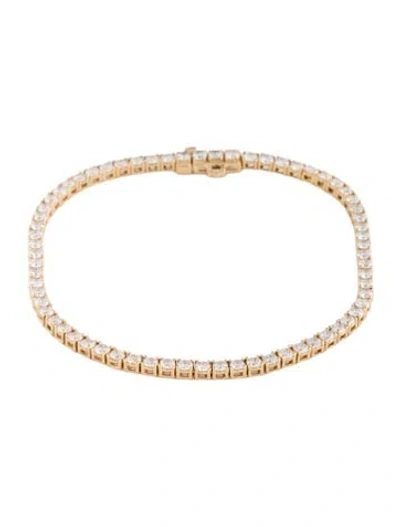 Pre-owned Bracelet 14k 4.00ctw Lab-grown Diamond Tennis , 7.25" In Multi